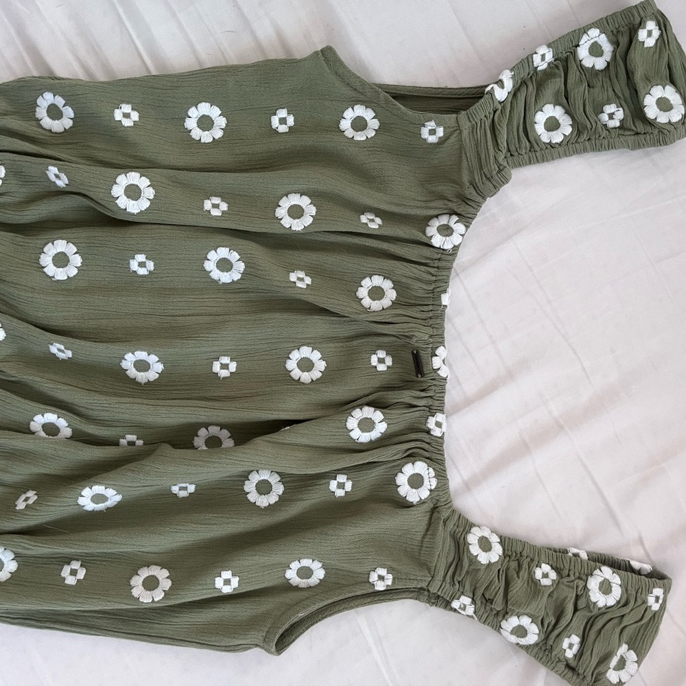 O'Neill Green Floral Blouse